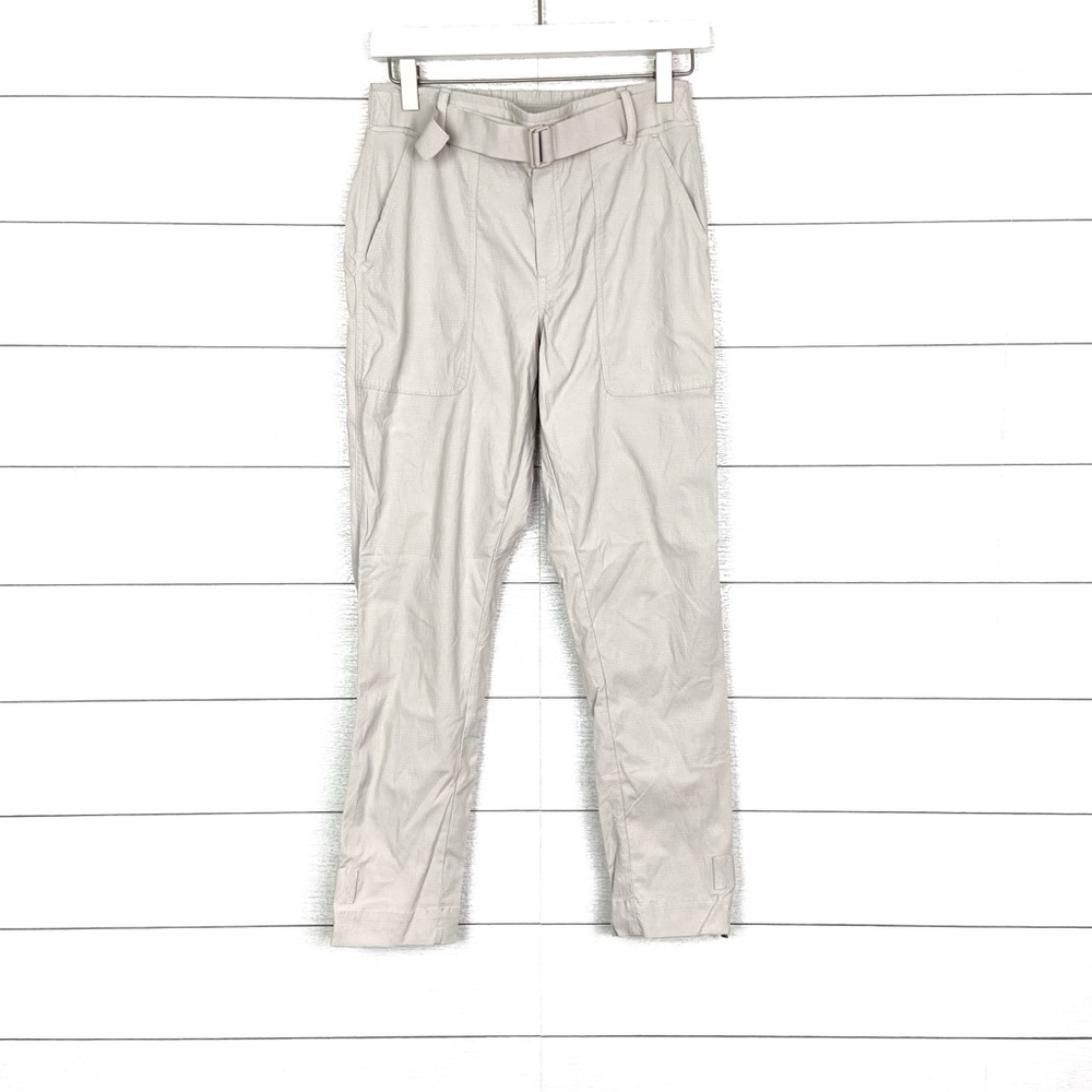 ATHLETA Trekkie Belted Pant Hiking Outdoor Bird Grey 2 Active Travel - Picture 2 of 4